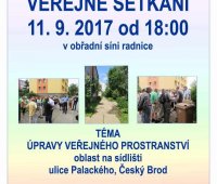 Veřejné setkání - úpravy veřejného prostranství na sídlišti, ul. Palackého