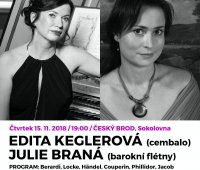 KLASIKA VIVA - koncert EDITA KEGLEROVÁ (cembalo), JULIE BRANÁ (barokní flétny)